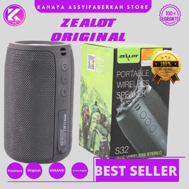 Speaker Portable bluetooth / Bluetooth speaker Extra Bass Zealot - S32