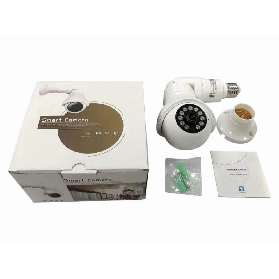 Camera Pro E28 Bulb CCTV Wireless V380  Auto Tracking 360 Wifi Ip Camera