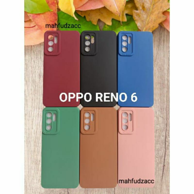 Slicon Softcase pro Camera hp OPPO RENO 6 Slicon Macaron pro Camera Case hp OPPO RENO 6