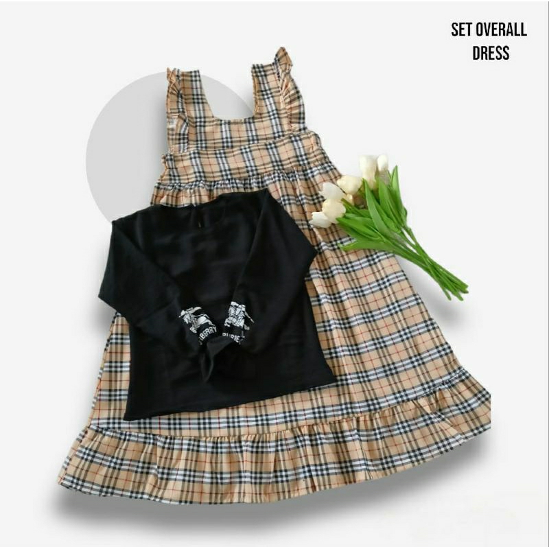 terbaru set overal dres katun ori kombi kringkcel anak 1-12 thn