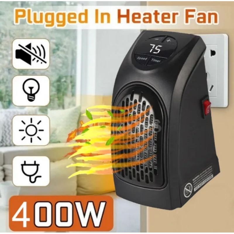 Penghangat Ruangan Portabel / Blower Mini Pemanas Ruangan Digital Handy Heater 400W