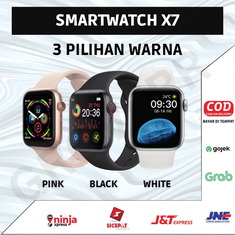 SmartWatch Smart Watch X7 Jam Tangan Pintar Sport Fitness Digital Bluetooth Layar Sentuh touch screen touchscreen Pria Wanita Anti Air Waterproof Tahan Air Dengan Pedometer Heart Rate Monitor pengukur detak jantung penghitung langkah dan kalori olahraga