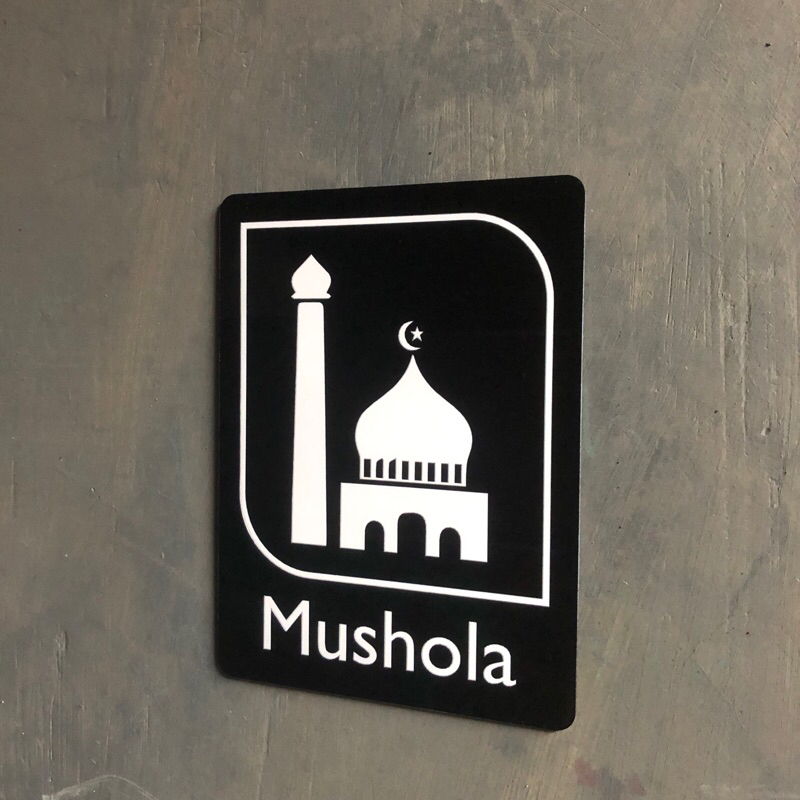 Sign Acrylic Mushola / Papan Akrilik Tulisan Mushola