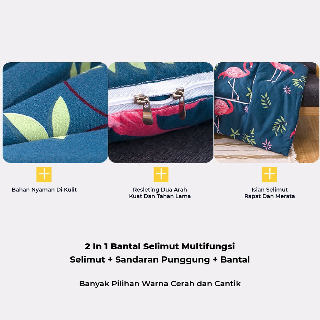 WARS Bantal Selimut 2 In 1/Bantal Selimut Simple/Bahan Nano Cotton Lembut/Bantal Selimut Import