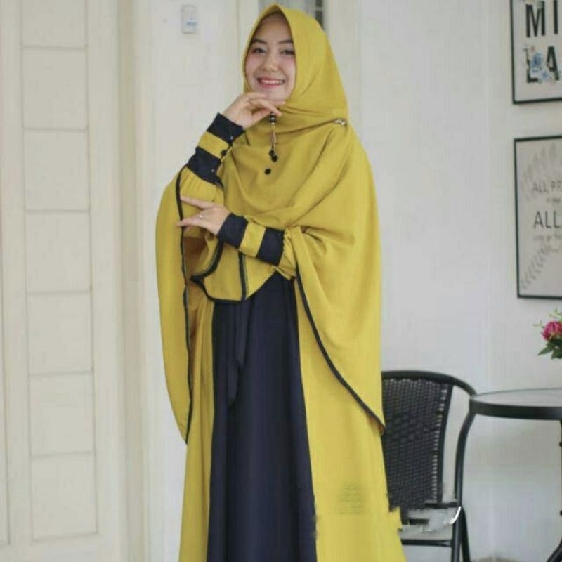 kamila gamis  syari fashion wanita muslimah/satu set gamis &amp; jilbab