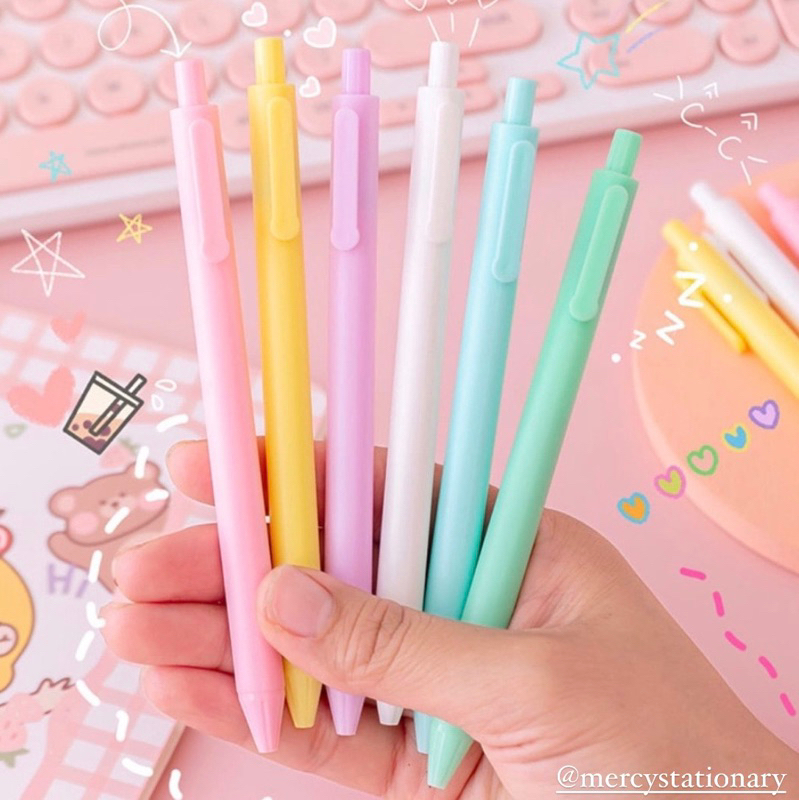 

Pena Cetekan Macaroon Pulpen Pastel Colour