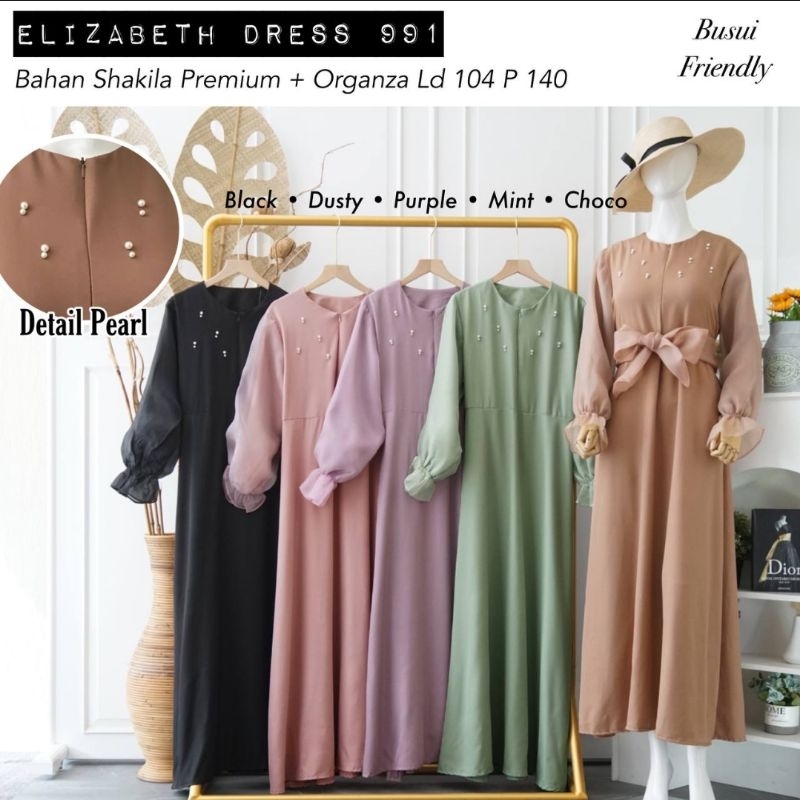 ELIZABETH DRESS / DRESS KONDANGAN/ DRES LEBARAN/ DRESS BUSUI / DRESS BRIDESMAID