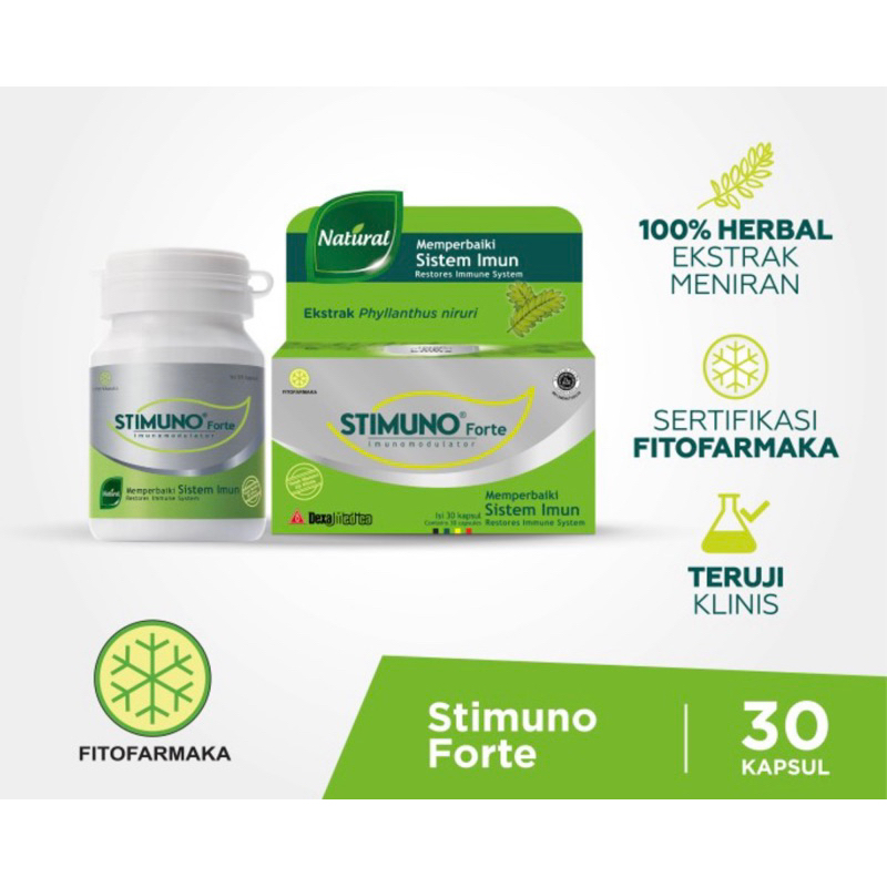 Stimuno forte botol isi 30 kapsul ( herbal daya tahan tubuh )