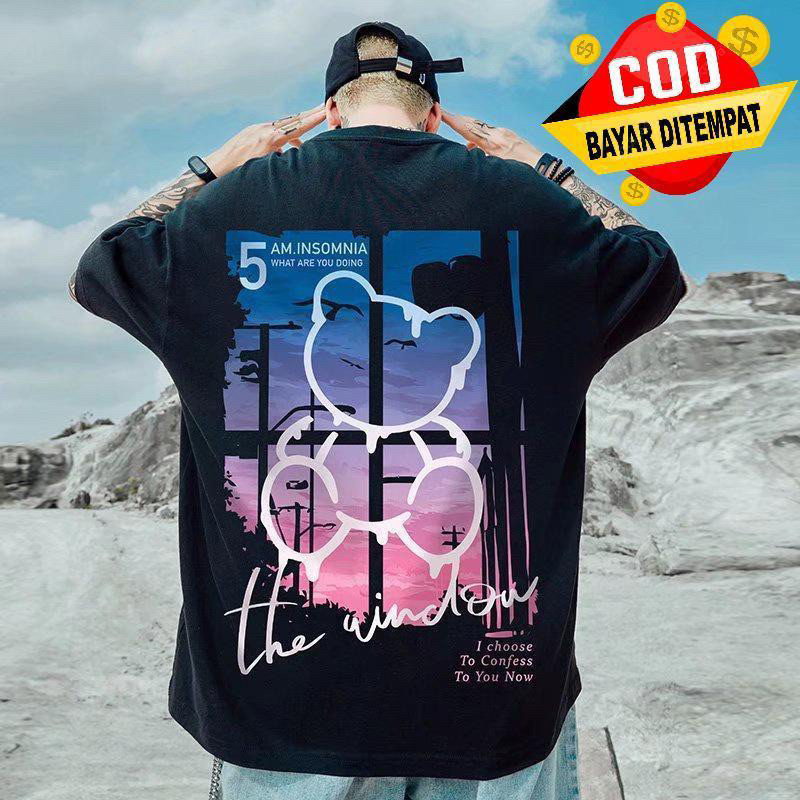 KAOS BONEKA BERUANG/KAOS DISTRO BEAR/T-SHIRT TEDDY BEAR OVERSIZE/KAOS PRIA WANITA OVERSIZE