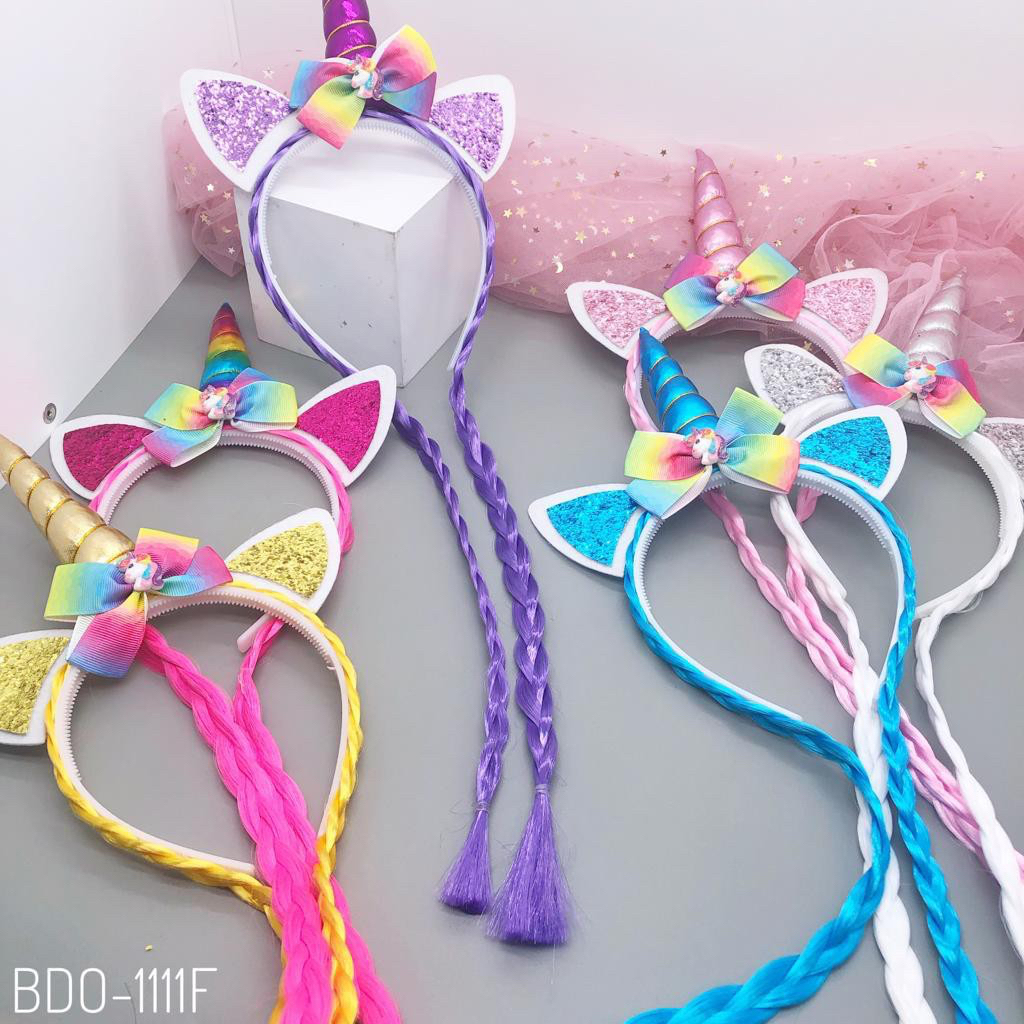 bando unicorn tanduk kuping kilat pita unicorn unc bando tanduk unicorn kuping