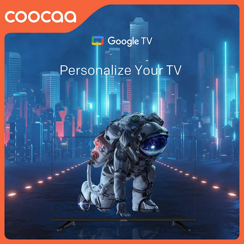 TV COOCAA 40 Inch Smart TV - Full HD - Google TV - Netflix &amp; Youtube - Google Assistant - Dobly Audio - WIFI - Flicker Free (40Z72)