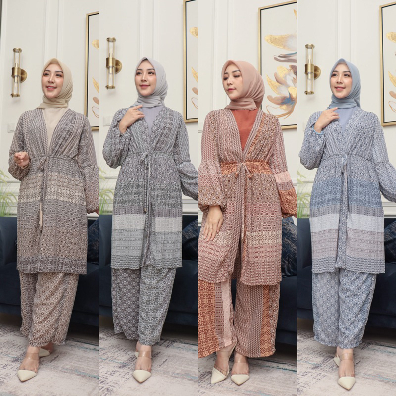 NEW SET CELANA ANDINI CERUTI MOTIF PLISKET GIES 171 | SET CELANA KEKINIAN | OUTFIT KONDANGAN