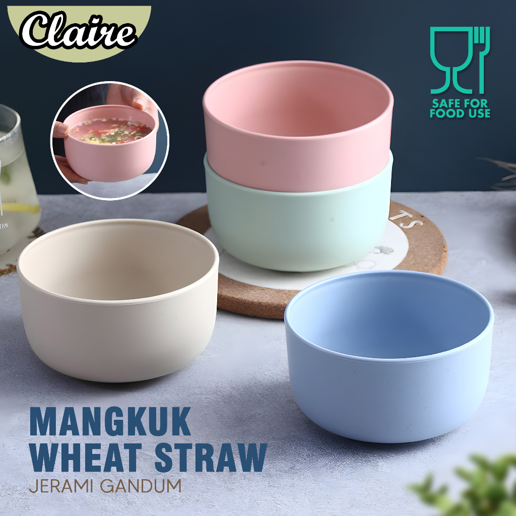 MANGKUK WHEAT STRAW / MANGKOK BAHAN JERAMI GANDUM / MANGKOK KUAH RAMAH LINGKUNGAN