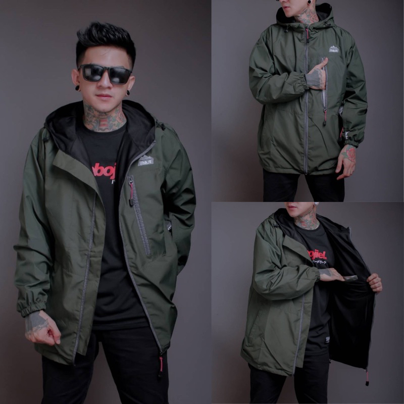 The Bojiel - Jaket Bojiel Pria Jaket Parasut Jaket Outdoor Jaket Distro Hijau