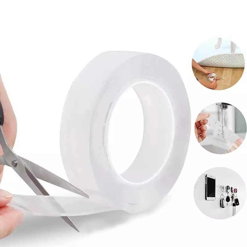 

TA-Double Tape Gel Isolasi Bening 2 Sisi Anti Air Magic Tape Multifungsi Perekat Dinding Tembok Tanpa Bekas Selotip Ajaib Super