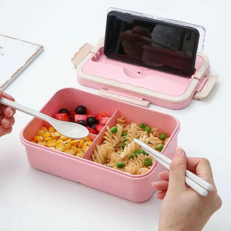 Lunch Box Set / Kotak Bekal Makan Gandum - Tempat Makan Anak