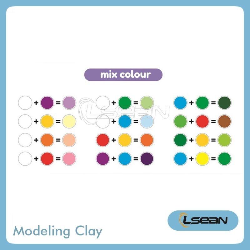 Modeling Lilin Clay 8 Warna Sculpting dan Cetakan Tanah Liat Air