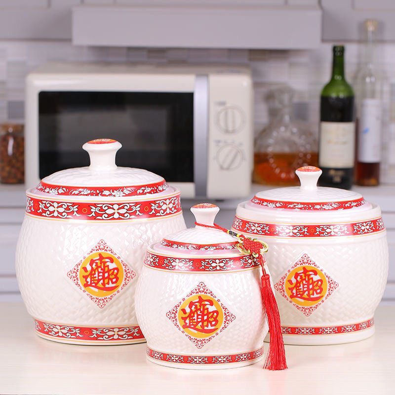 Tempat beras guci beras wadah beras tempat penyimpanan beras untuk fengshui