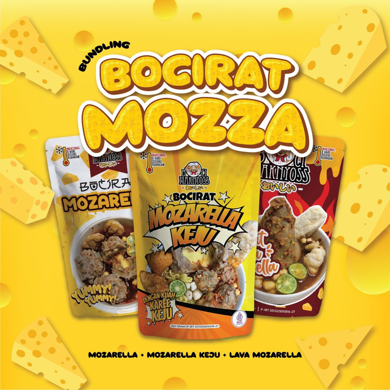 

Bundling Mozarella ( Bocirat Mozarella ,Bocirat mozarella keju, Mozarella tumpeng lava moza)