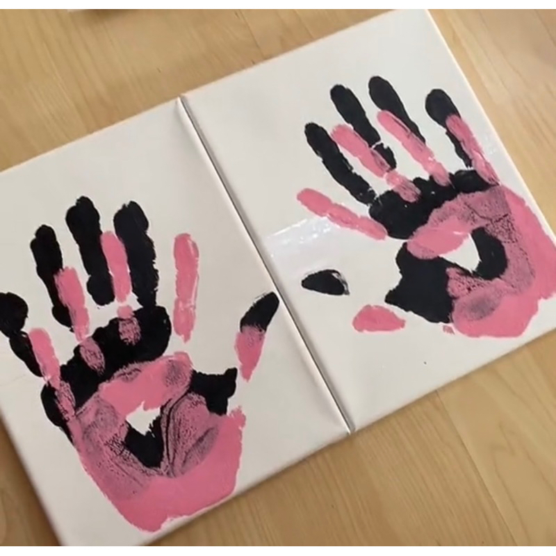 Jual CAP TANGAN COUPLE HAND PAINTING KIT cap tangan kanvas Shopee