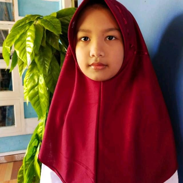 Kerudung Sekolah Ukuran TK SD Hijab Instant Serut Rabbani KW