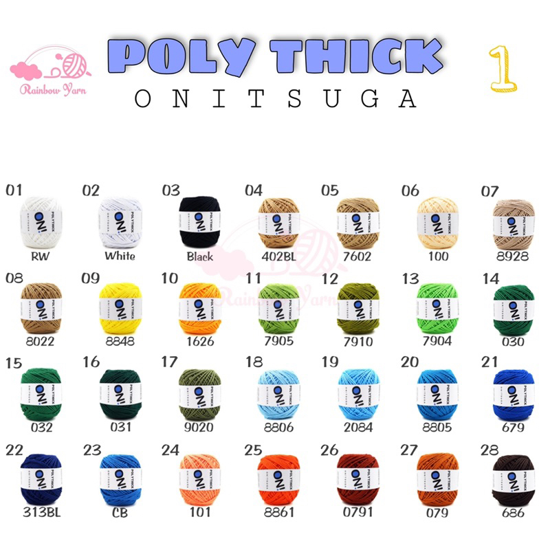 1-49 BENANG RAJUT POLYTHICK ONITSUGA -RY017