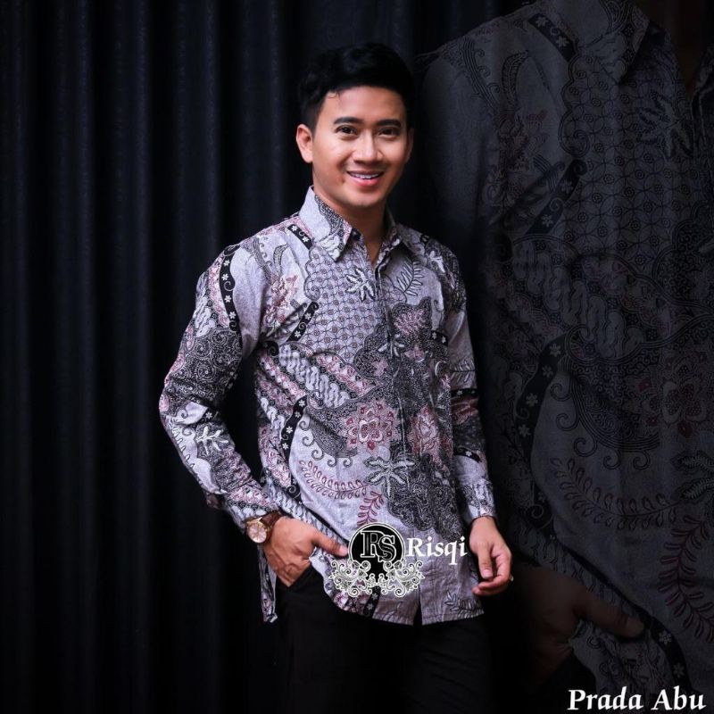 Kemeja Batik Pria Lengan Panjang Size M L XL XXL