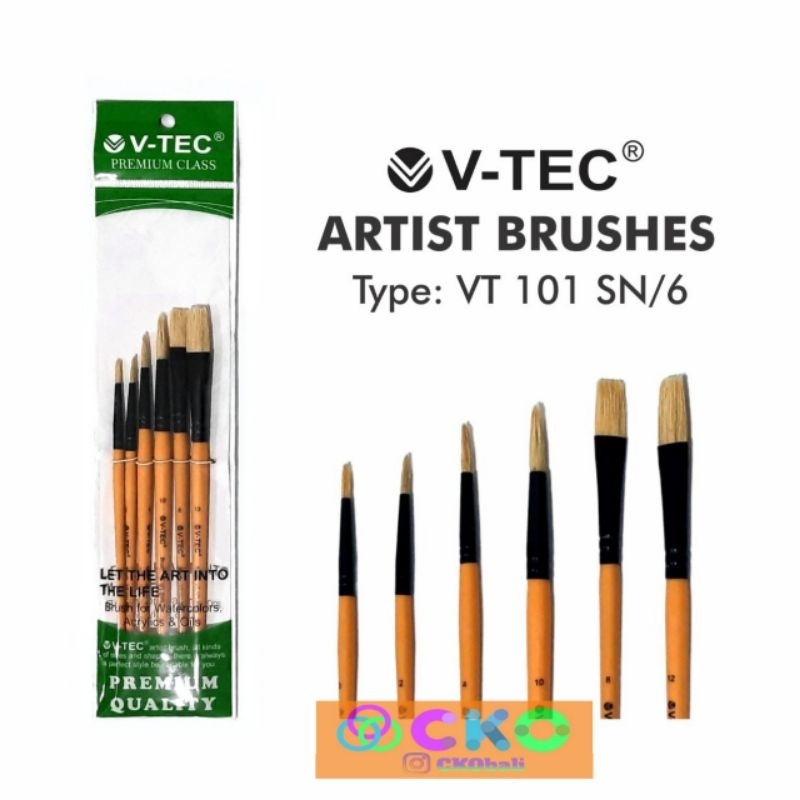 

Kuas Lukis Set/Kuas Acrylic/Set Artist Brush Vt101