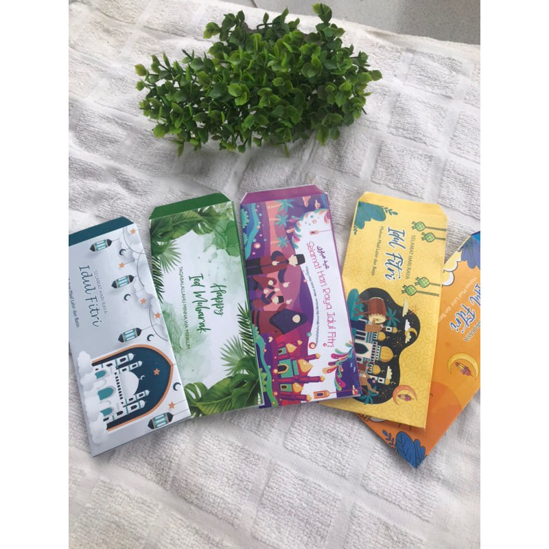 

10pcs Amplop Lebaran Aestetik Panjang Amplop Idul fitri