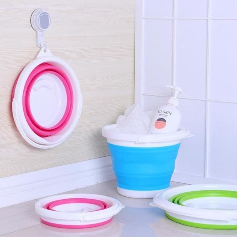 US267 Ember Lipat Portable 5 Liter Water Bucket Foldable Collapsible Baskom By Toko Haji Usman