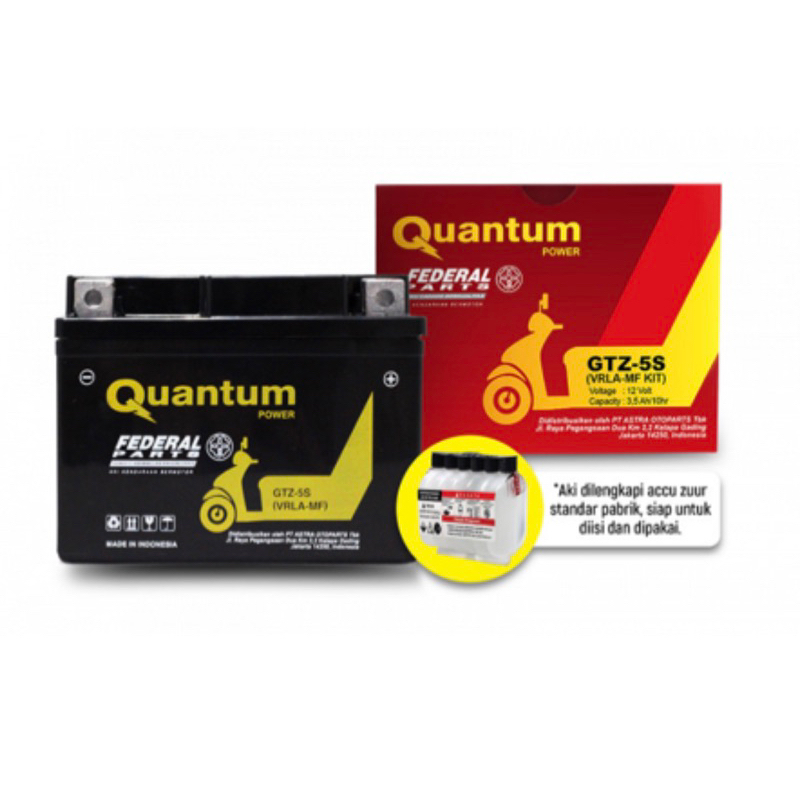 Jual Aki quantum Federal GTZ5S 12V | Shopee Indonesia