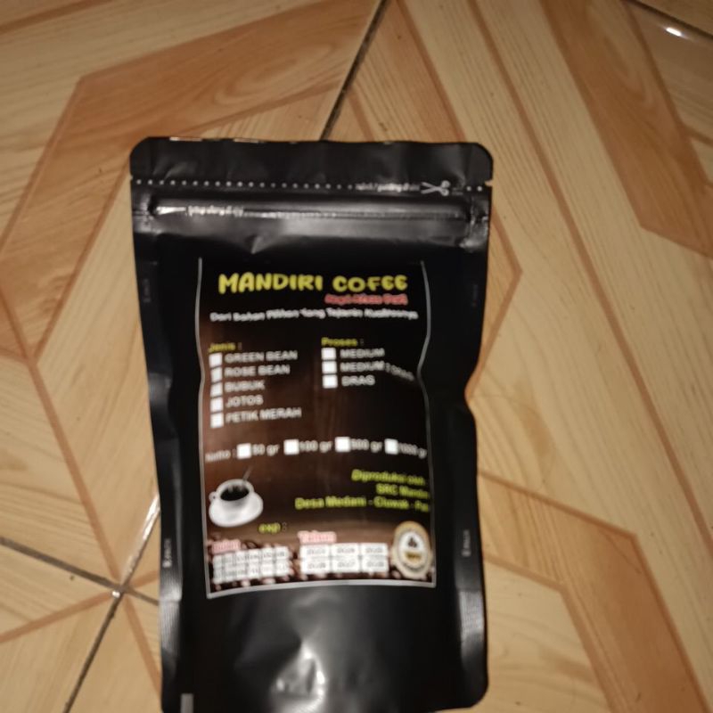 

Mandiri cofee, bubuk kopi robusta 100% asli berat 200g