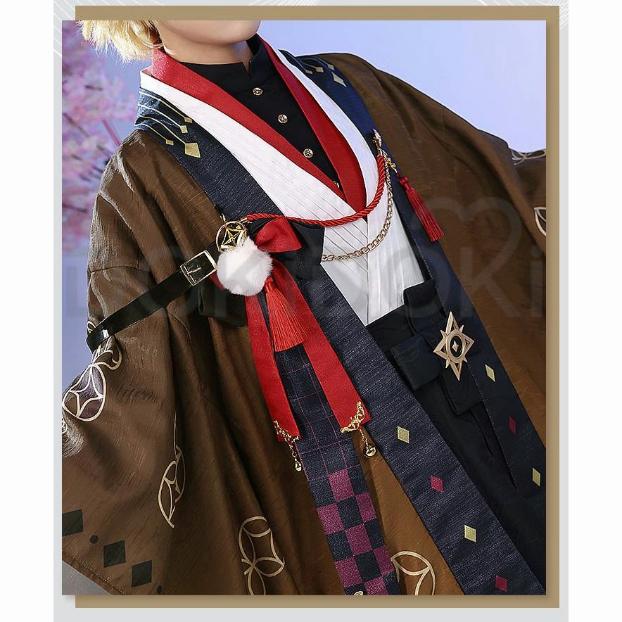 Aether Cosplay Game Genshin Impact Aether Doujin Cosplay Costume Kimono Traveler Halloween Aether Doujin