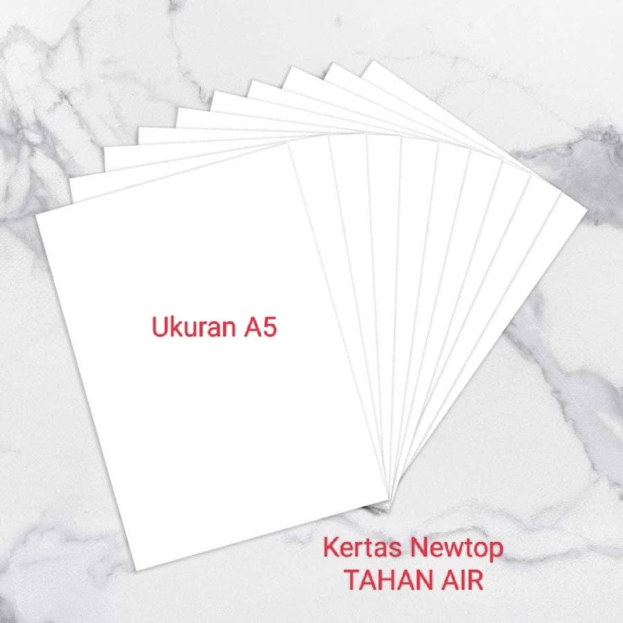 

Kertas Tahan Air / Newtop / Yupo / Sintetik / Synthetic Paper / Anti Air / Anti Sobekan / Robek / Waterproof / Label Tanaman