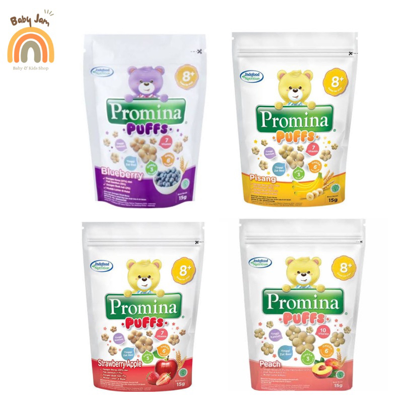 PROMINA PUFF 15gr / SNACK MPASI / MPASI 8 BULAN / PROMINA PUFF BLUEBERRY / PROMINA PUFF PISANG / PROMINA PUFF STRAWBERRY APEL / PUFFS