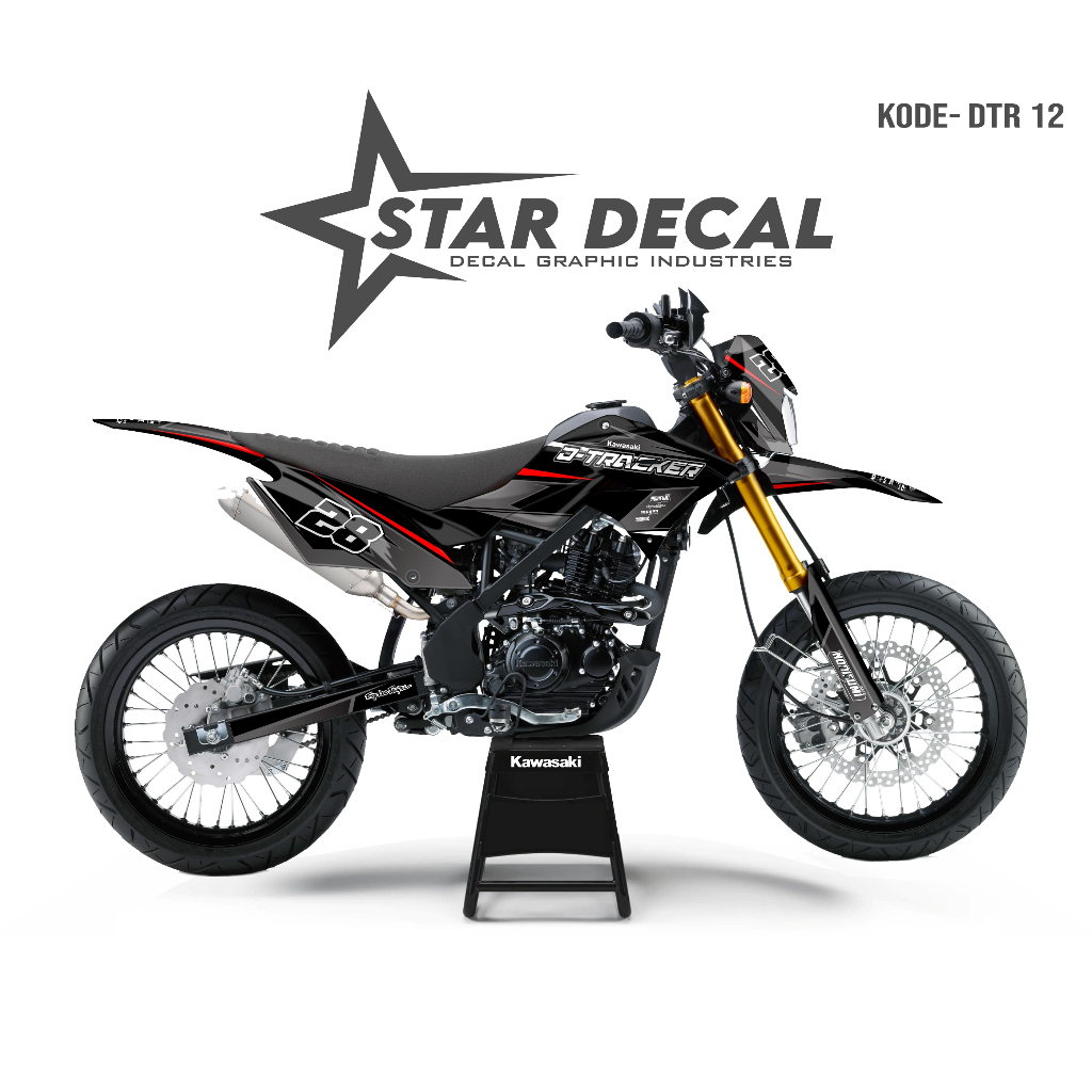 STAR DECAL | Decal DTRACKER full body | Hitam Abu Simple CODE 12