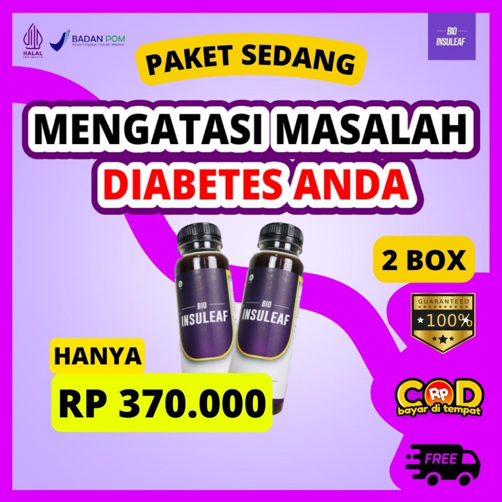 

[PAKET 2 BOTOL] | Bio Insuleaf | Minuman Herbal Alami 100% Ampuh Mengatasi Diabetes Kencing Manis Menurunkan Kolesterol Dan Gula Darah