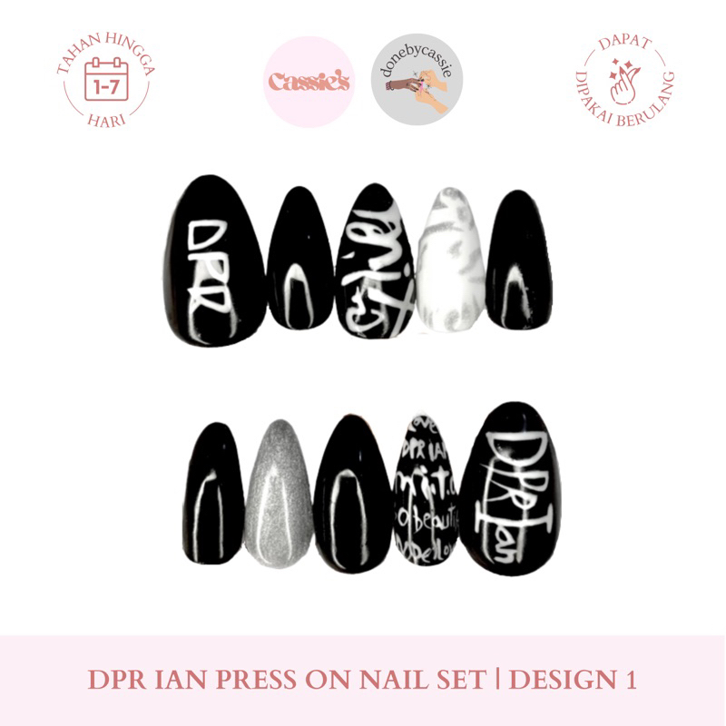 DONEBYCASSIE DPR IAN Press On Nail Art Set Korea Handmade | Custom Kuku Palsu