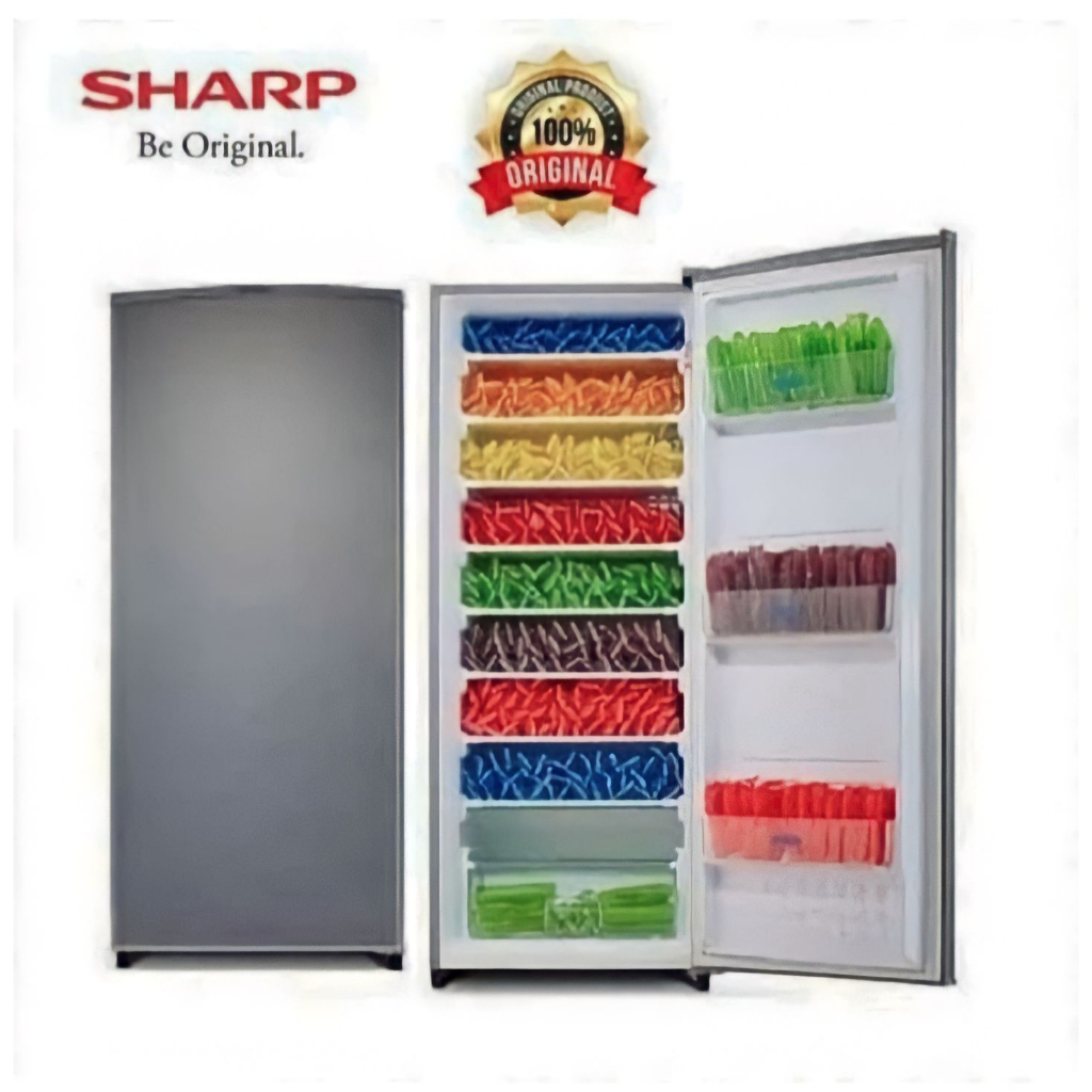 Freezer Series SHARP FJ-M195N-SS 185 Liter/ 175Liter FJM195NSS 8 Rak