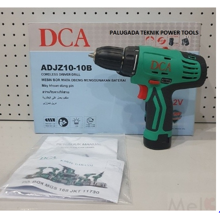 MESIN BOR BATERAI CORDLESS DRILL DRIVER ADJZ10-10B / BK DCA