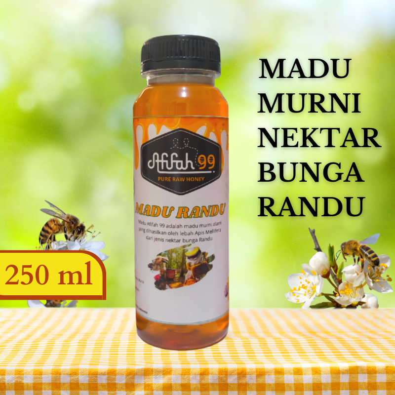 

Madu Afifah 99 Madu Murni Asli Nektar Randu 250 ml - Madu Randu 100% Alami Pure Natural Raw Honey