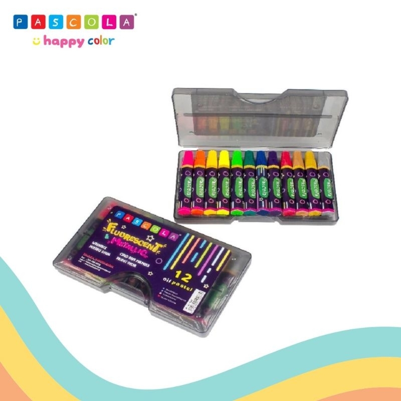 

Crayon Pascola Neon dan Metalic 12 warna