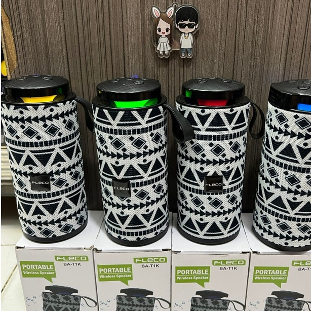 SPEAKER BLUETOOTH MINI FLECO MOTIF BATIK SUPORT MP3/RADIO/AUX/MEMORY