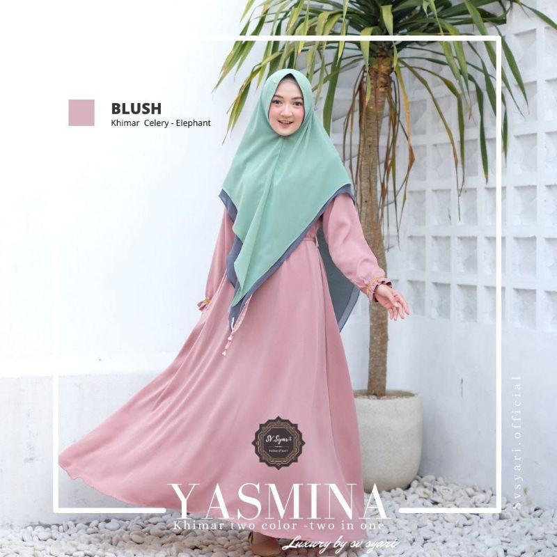 Gamis Yasmina set Khimar original  SV syari