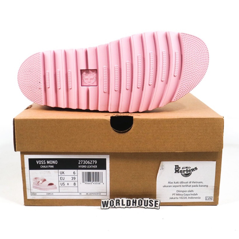 Dr Martens Voss mono chalk pink  hydro leather ( boots sandals loafers )