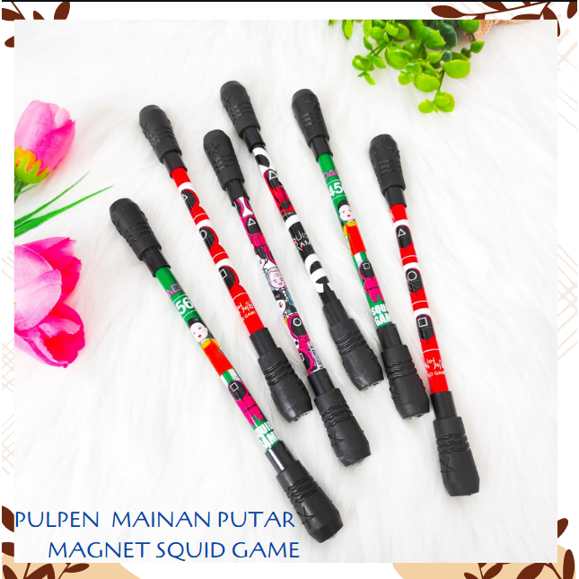 

PULPEN MAINAN PUTAR MAGNET SQUID GAME ISI 1 PCS SPINNING ALAT TULIS BOLPOIN UNIK IMUT MURAH PEN GEL KARAKTER LUCU MURAH PENA