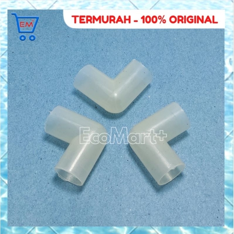 Sambungan Pipa Akuarium 5/8&quot;  L - T - Sok (lurus) dan Penutup Ujung - HARGA 3 PCS /varian