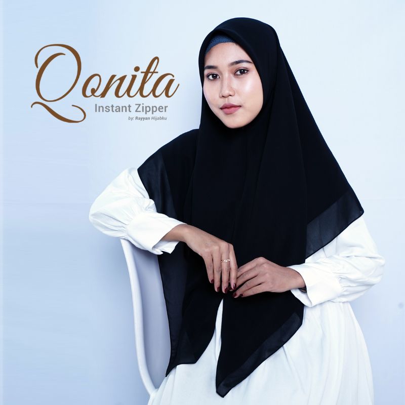 Hijab Zipper Segi Empat Instan