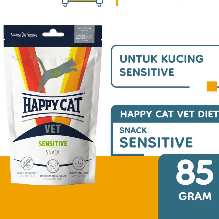 Snack Kucing Happy Cat VET Sensitive 85gr cemilan kucing