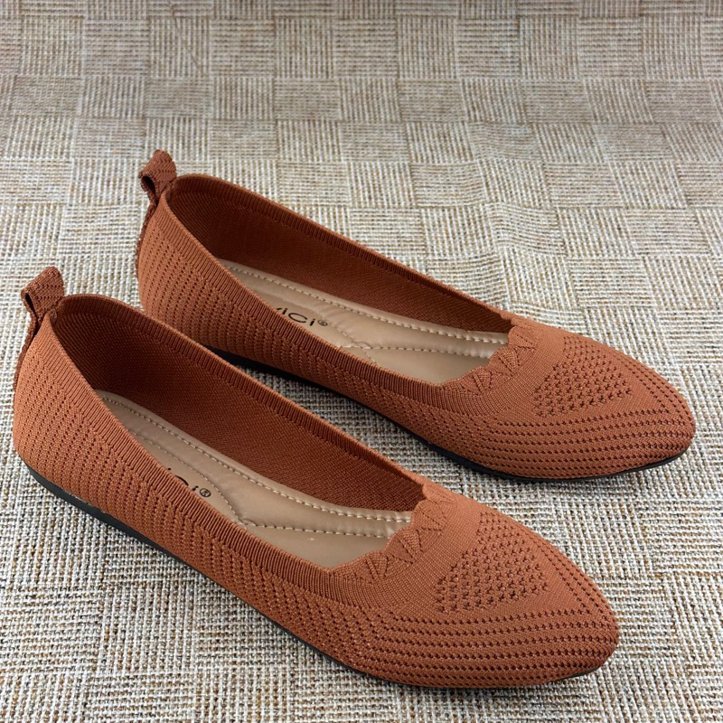 GRAVICI - Sepatu Flat Rajut Import Wanita Elegan DO-35
